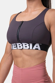 Nebbia Топ 578 Smart Zip Front Sports Bra, фиолетовый