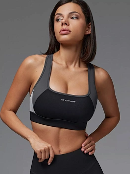 Neverlate Спортивное бра 08.1273, черно-серый