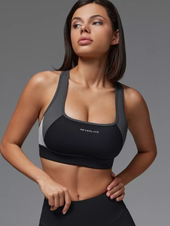 Neverlate Спортивное бра 08.1273, черно-серый