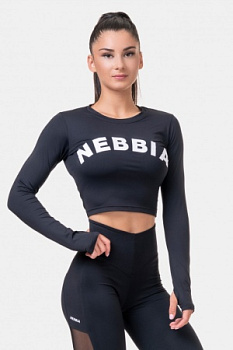 Nebbia Лонгслив 585 Long Sleeve Thumbhole, черный