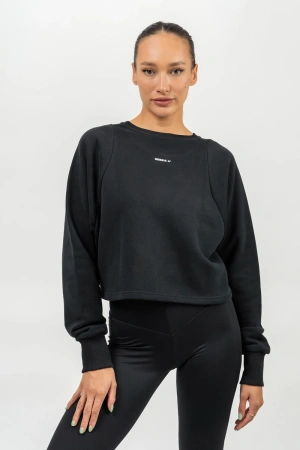 Nebbia Свитшот 483 Crop Crew Neck Sweatshirt GYM SPIRIT, черный