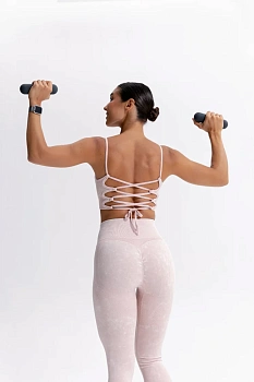 ForStrong Топ Lattice, розовый деним 