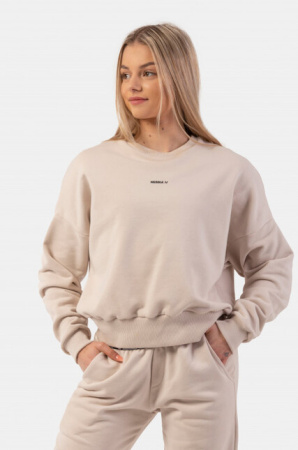 Nebbia Свитшот 420 Loose Fit Sweatshirt “Feeling Good”, кремовый