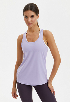 BeSelf Майка удлиненная SATIN BASE, лавандовый