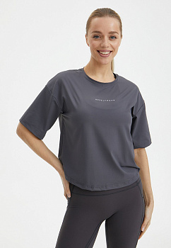 BeSelf Футболка SATIN BASE, темно-серый