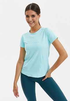 BeSelf Футболка удлиненная SATIN BASE, светло-бирюзовый