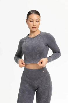 ForStrong Лонгслив Neat, черный деним