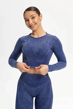 ForStrong Лонгслив Neat, синий деним