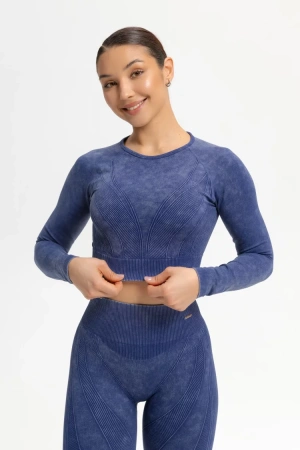 ForStrong Лонгслив Neat, синий деним