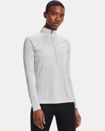Under Armour Лонгслив Tech Twist 1/2 Zip, серо-голубой