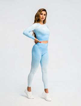 Gym Hero Лосины Seamless Blended, голубой