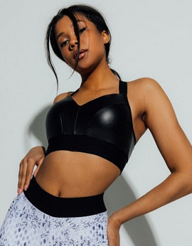 ForStrong Топ Ring Leather, черный