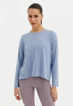 BeSelf Лонгслив Modal, серо-голубой
