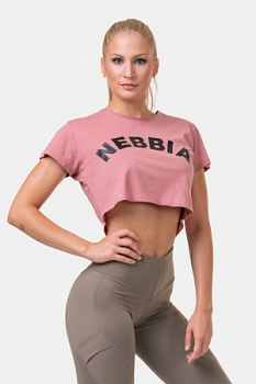 Nebbia Футболка укороченная 583 Loose Fit & Sporty Crop Top, розовый
