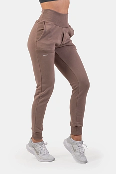 Nebbia Штаны 409 Nebbia IHigh-Waist Loose Fit Sweatpants “Feeling Good”, коричневый